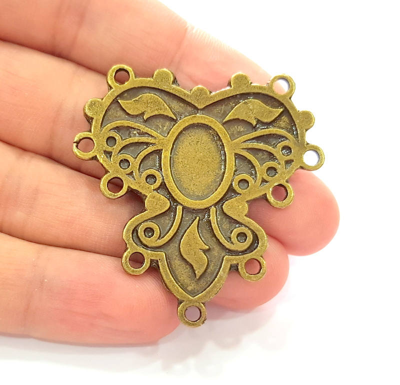 Antique Bronze Pendant Antique Bronze Connector (46x45mm) G8162