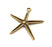 2 Antique Bronze Star Pendant (44x40mm) G8163