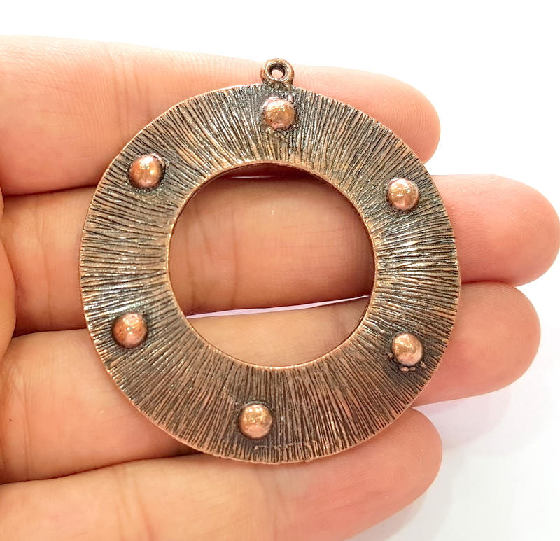 Antique Copper Pendant Antique Copper Plated Pendant (53mm) G15088