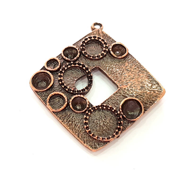 Antique Copper Pendant Antique Copper Plated Pendant (42mm) G8170