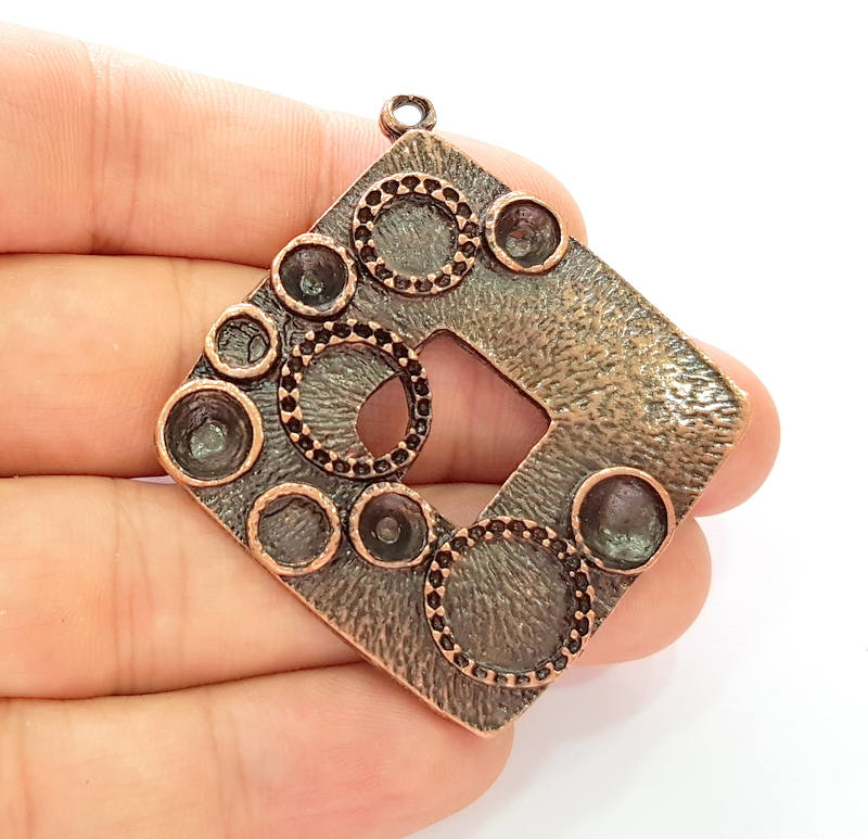 Antique Copper Pendant Antique Copper Plated Pendant (42mm) G8170