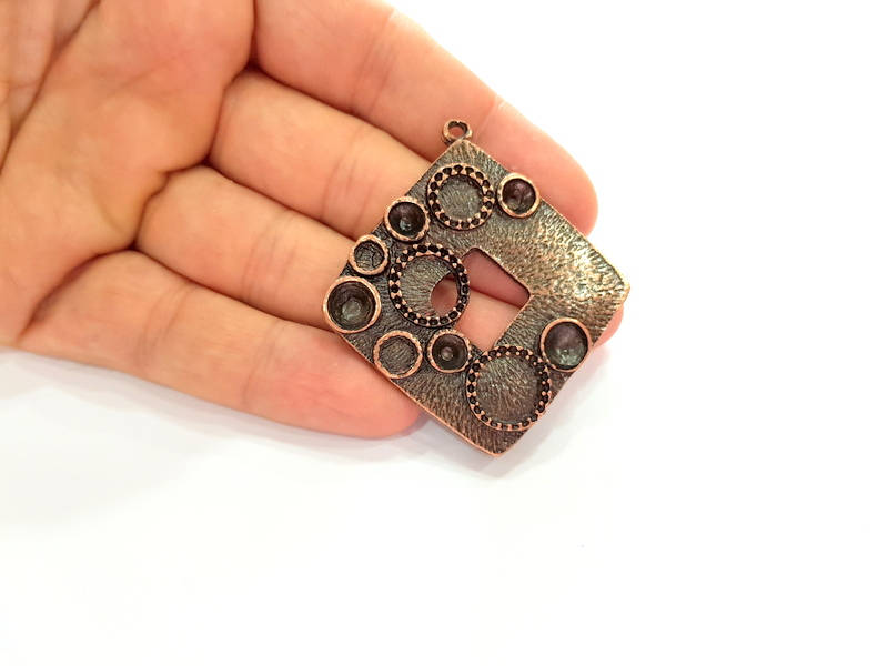 Antique Copper Pendant Antique Copper Plated Pendant (42mm) G8170