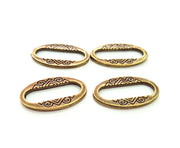 10 Antique Bronze Circle Connector Pendant (20x13mm) G8177