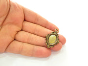 2 Antique Bronze Pendant Antique Bronze Pendant Blank (38x24mm) G8179