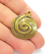 4 Antique Bronze Pendant (28mm) G8186