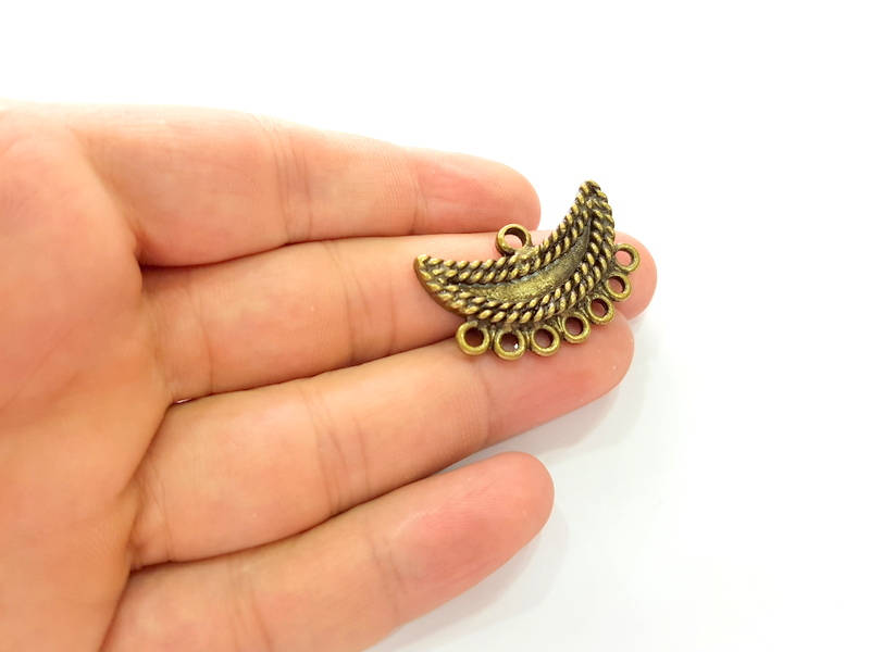 2 Antique Bronze Pendant Antique Bronze Connector (35x21mm) G8188