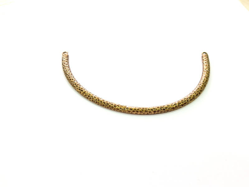 Antique Bronze Hammered Collar Pendant Pendant Antique Bronze Connector (145x11mm) G8192