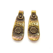 8 Antique Bronze Tribal Charm Antique Bronze Charm (28x9mm) G8427