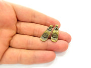 8 Antique Bronze Tribal Charm Antique Bronze Charm (28x9mm) G8427