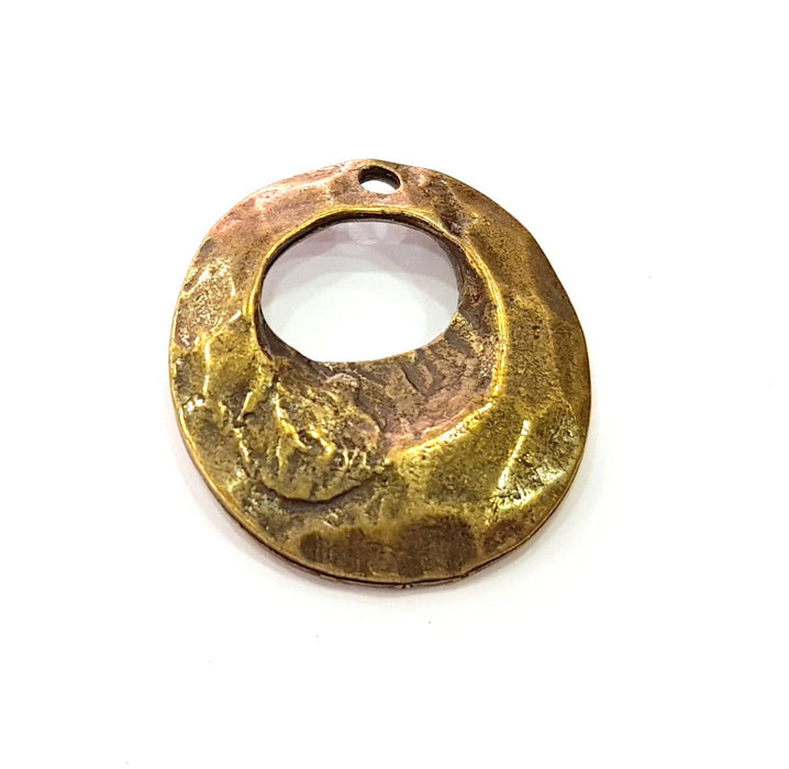 2 Antique Bronze Charm Antique Bronze Plated Charm (31x27mm) G8435