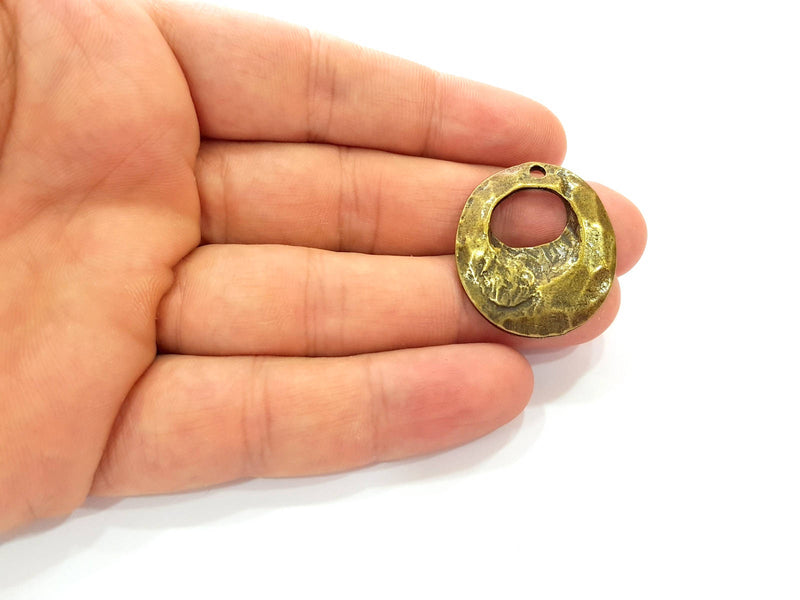 2 Antique Bronze Charm Antique Bronze Plated Charm (31x27mm) G8435