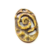 2 Antique Bronze Pendant (36x20mm) G8439