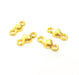 10 Gold Connector Gold Plated Connector Charms (11x7 mm)  G6240