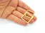 2 Gold Square Connector Pendant Gold Plated Connector (27mm) G8448