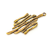 4 Antique Bronze Charms (53x19mm) G8452