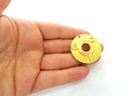 2 Gold Pendant Gold Plated Pendant (35mm)  G16298