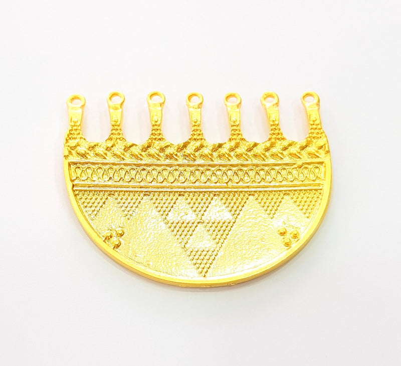 Gold Pendant Gold Plated Ethnic Pendant (65x52mm)  G8458