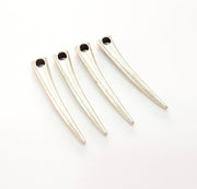 8 Silver Teeth Charm Pendant Antique Silver Plated Pendants (37x6mm)  G8460