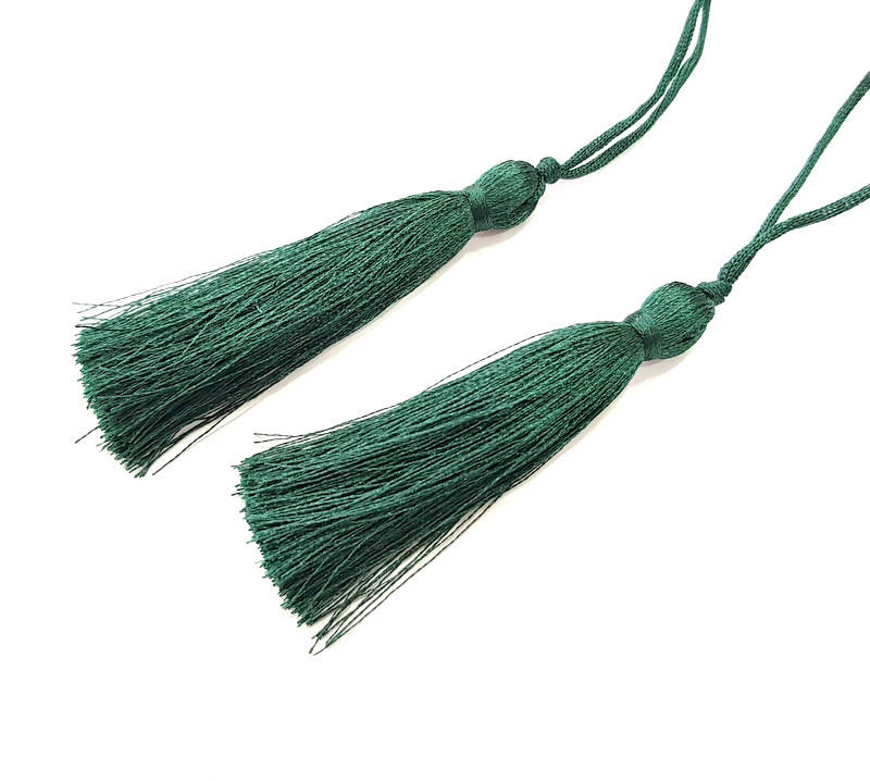 2 Dark Water Green Tassel (78 mm - 3 inches) G8202
