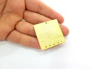 Gold Plated Square Connector Gold Plated Brass Charms (40x40mm)  G8486