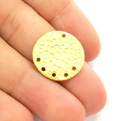 2 Gold Plated Connector Gold Plated Brass Charms (22mm)  G8488