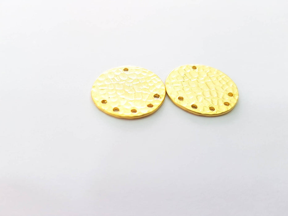 2 Gold Plated Connector Gold Plated Brass Charms (22mm)  G8488