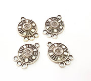 10 Silver Charms Antique Silver Plated Charms (19x13mm) G8494