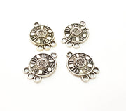 10 Silver Charms Antique Silver Plated Charms (19x13mm) G8494