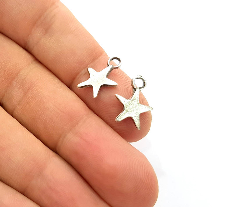 25 Silver Charms Antique Silver Plated Charms (16x12mm) G8499