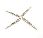 20 Spike Charms Silver Charms Antique Silver Plated Charms (38x5mm) G9095