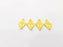 4 Gold Charm Ethnic Charm Tribal Charms Gold Plated Charms  (23x12mm)  G8507