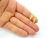 10 Gold Charm Ethnic Charm Tribal Charms Gold Plated Charms  (20x6mm)  G8508