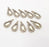10 Silver Charms Antique Silver Plated Charms (20x11mm) G8515