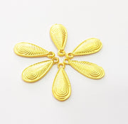 10 Gold Charm Gold Plated Charms  (18x7mm)  G8517