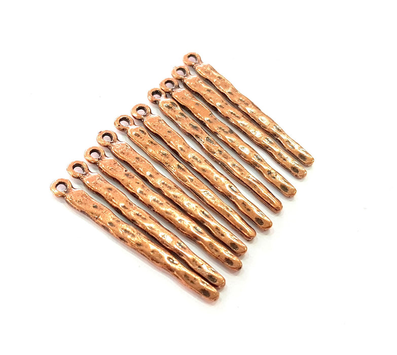 10 Antique Copper Charm Antique Copper Plated Charm (39x4mm) G8523