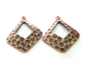 4 Antique Copper Charms Antique Copper Plated Charms (38x26mm) G8528