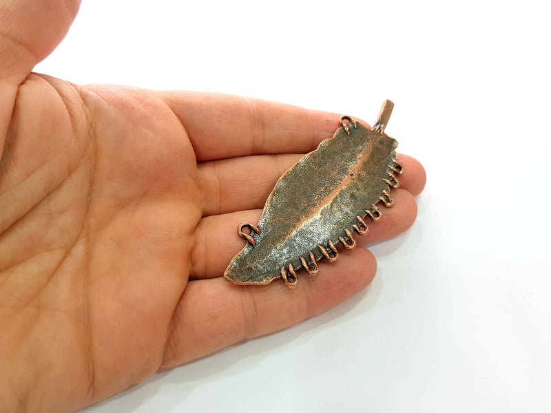Antique Copper Pendant Antique Copper Plated Pendant (93x32mm) G11841