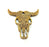Ox Head Skull Pendant Antique Bronze Plated Pendant (48x47mm) G16454
