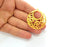 Gold Flower Pendant Gold Plated Pendant (41mm)  G8237
