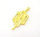 2 Gold Charms Gold Plated Charms  (53x20mm) G8240
