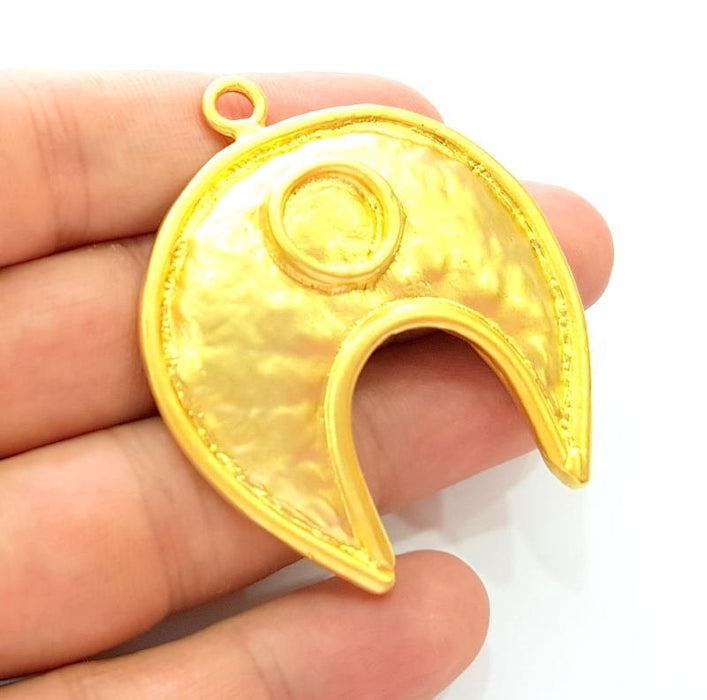 Gold Pendant Blank Gold Plated Pendant (58x49mm)  G8242