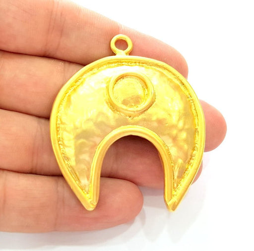 Gold Pendant Blank Gold Plated Pendant (58x49mm)  G8242