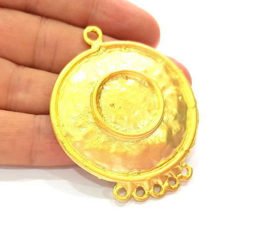 Gold Pendant Blank Gold Plated Pendant (62x50mm)  G8243