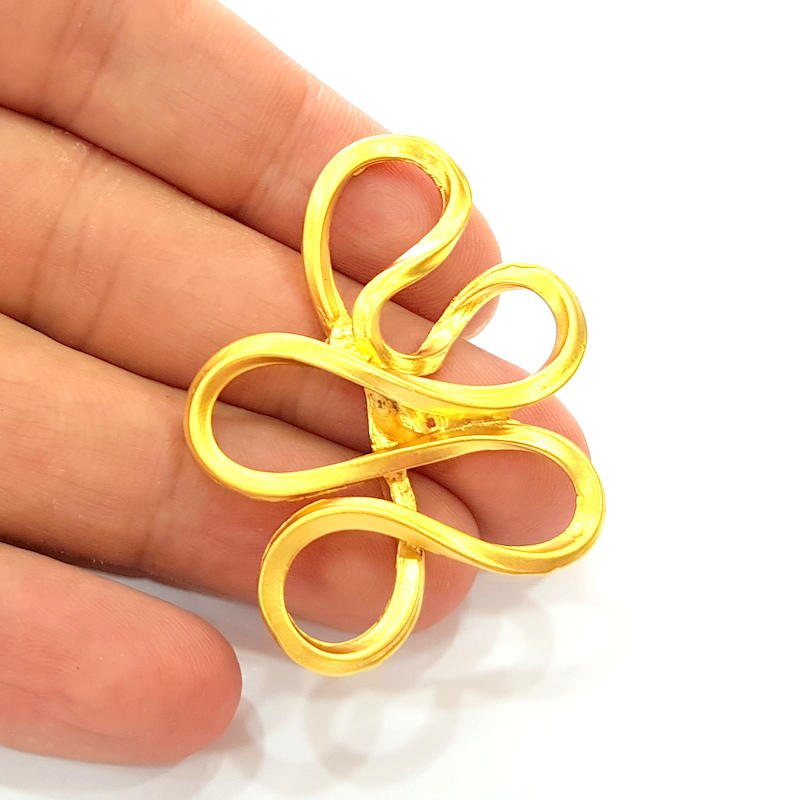 Gold Pendant Connector Gold Plated Pendant (53x39mm) G8246