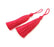 2 Red Tassel (78 mm - 3 inches) G8259