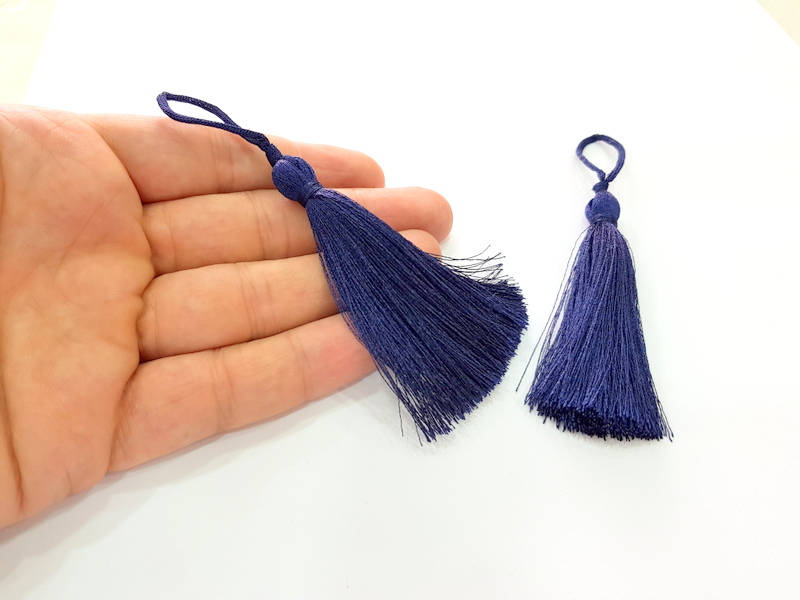 2 Dark Navy Blue Tassel (78 mm - 3 inches) G8260