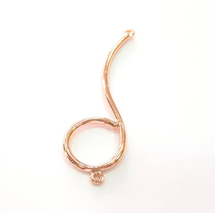 Rose Gold Pendant Connector Rose Gold Plated Pendant (68x19 mm)  G8265