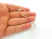Rose Gold Pendant Connector Rose Gold Plated Pendant (68x19 mm)  G8265