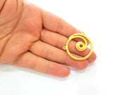 Gold Pendant Connector Gold Plated Pendant (36mm) G8272