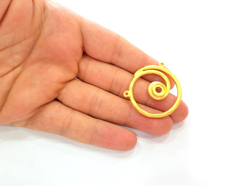 Gold Pendant Connector Gold Plated Pendant (36mm) G8272